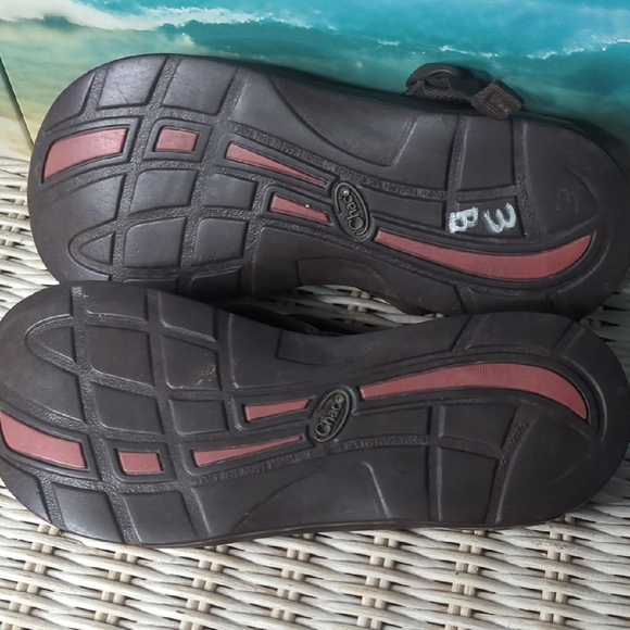 Chaco Brown and Red Women's Sandals - Picture 4 of 5